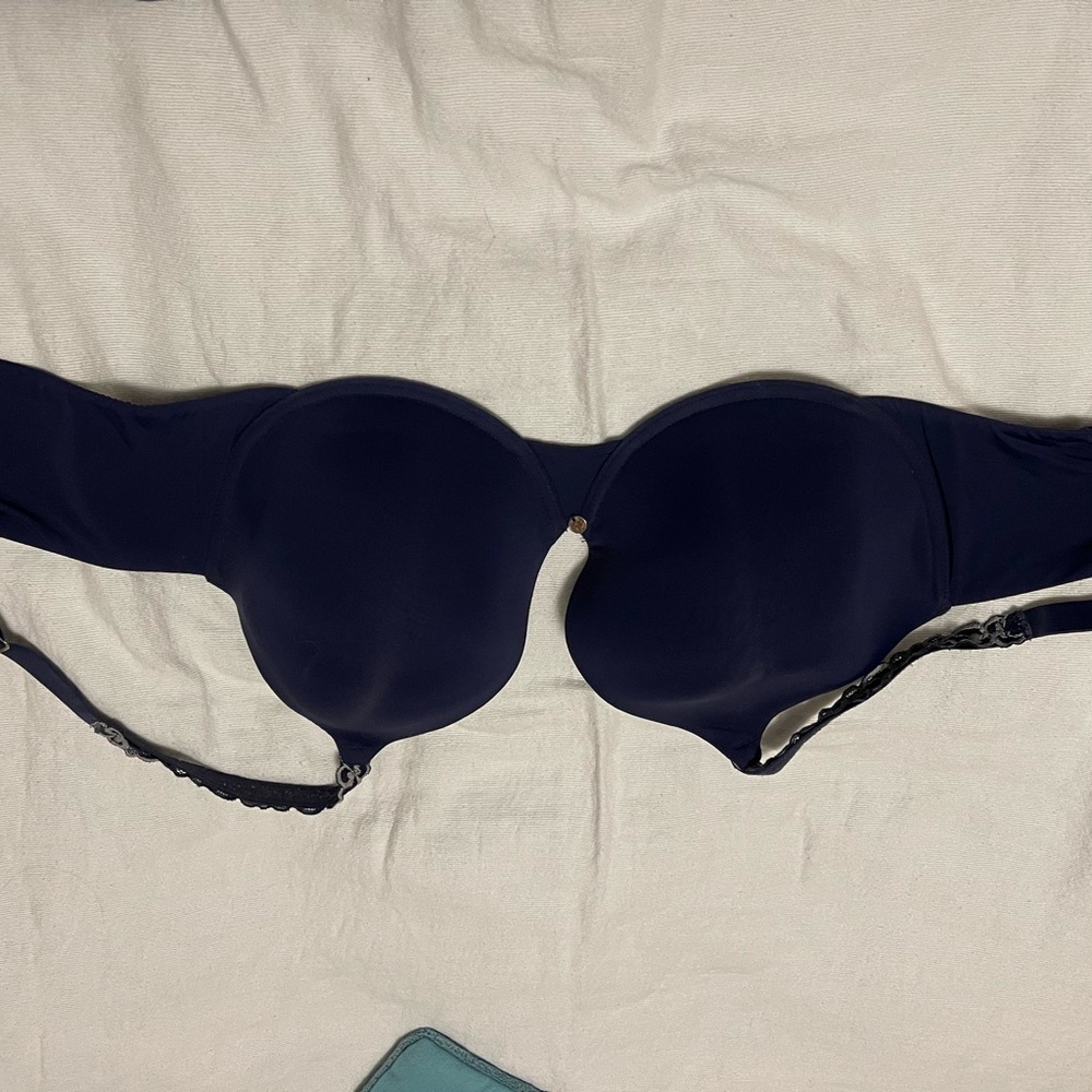 Natori Deep Blue Strapless Bra